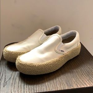 Woven platform Vans